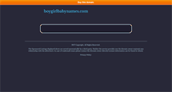 Desktop Screenshot of boygirlbabynames.com